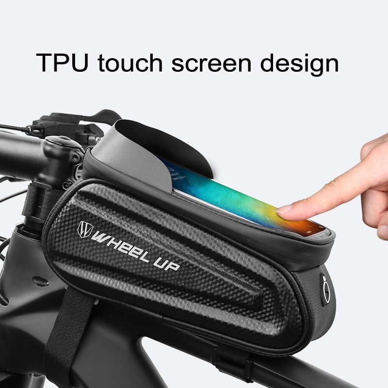 Waterproof MTB Mountain Bike Frame Front Bag Pannier Bicycle Phone Stand Holder